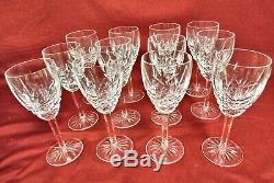 12 Vintage Waterford Crystal Castlemaine Pattern Wine Glass Goblets 7 MINT