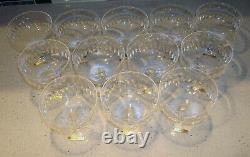 12 Vntg Noritake Japan Crystal Clear Glass ECHO 4 ¼ Footed Sherbet Wine Goblets