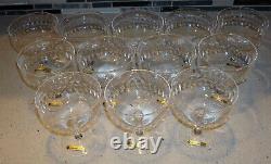 12 Vntg Noritake Japan Crystal Clear Glass ECHO 4 ¼ Footed Sherbet Wine Goblets