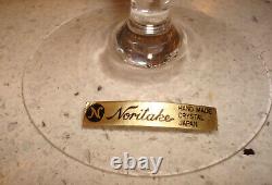 12 Vntg Noritake Japan Crystal Clear Glass ECHO 4 ¼ Footed Sherbet Wine Goblets