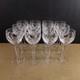 12 Waterford Kerry Crystal Wine Hock Goblets Glasses Signed Vintage 7-3/8 Tall