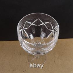 12 Waterford Kerry Crystal Wine Hock Goblets Glasses Signed Vintage 7-3/8 Tall