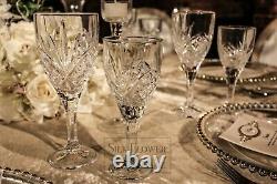 12 x Wine Glasses Crystal Cut Glass Style Luxury Bar Vintage High End glassware
