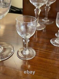 13 Baccarat France Crystal Normandie Claret Wine Glasses 5 5/8 & 1 OZ CORDIAL
