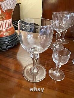 13 Baccarat France Crystal Normandie Claret Wine Glasses 5 5/8 & 1 OZ CORDIAL
