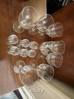 13 Baccarat France Crystal Normandie Claret Wine Glasses 5 5/8 & 1 OZ CORDIAL