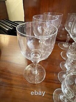 13 Baccarat France Crystal Normandie Claret Wine Glasses 5 5/8 & 1 OZ CORDIAL
