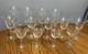 13 Vintage Etched Cut Glass Gray Roses Wine Glasses