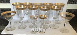 13 Vintage MINTON CLEAR TIFFIN FRANCISCAN OPTIC MARTINI- WINE-Cordials? GLASS