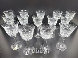 14 Nachtmann Bleikristall Andernach Claret Wine Glasses Set Vintage Germany Lot