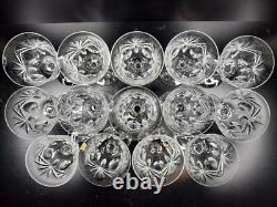 14 Nachtmann Bleikristall Andernach Claret Wine Glasses Set Vintage Germany Lot