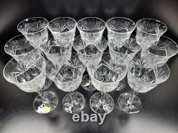 14 Nachtmann Bleikristall Andernach Claret Wine Glasses Set Vintage Germany Lot
