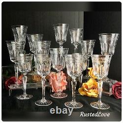 14 Wedgwood Monarch Vintage Glasses 7 Water Goblets / 7 Wine Glasses