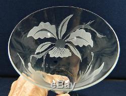 14-pcs Of Cut/acid Etched Crystal Orchid Pattern Stemware (6-wines & 8-waters)