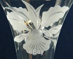 14-pcs Of Cut/acid Etched Crystal Orchid Pattern Stemware (6-wines & 8-waters)