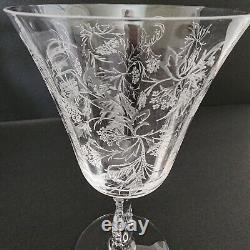 14 pcs. Vintage FOSTORIA HEATHER Crystal Elegant Glassware Etched Crafted in USA