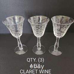 14 pcs. Vintage FOSTORIA HEATHER Crystal Elegant Glassware Etched Crafted in USA
