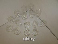 15 Vintage Crystal IRIDESCENT Mother Pearl WATER WINE Stemware Glasses Goblets