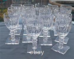 15 Vintage Hawkes St. George Hand Cut Square Base Wine Glasses 4.75