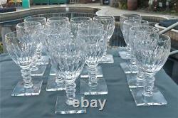 15 Vintage Hawkes St. George Hand Cut Square Base Wine Glasses 4.75