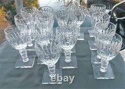 15 Vintage Hawkes St. George Hand Cut Square Base Wine Glasses 4.75