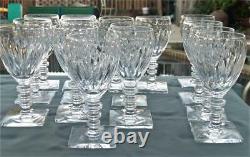 15 Vintage Hawkes St. George Hand Cut Square Base Wine Glasses 4.75