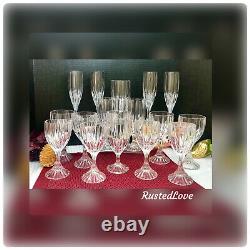 16 Mikasa Park Lane Glasses Vertical Designed Bowl Water, wine, champ, ice tea