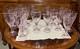 16 VTG Noritake Pink Sweet Swirl 8 Stemmed Water Goblets & 8 Wine Glasses Japan