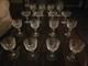 16-piece vintage French etched glass stemware set (excellent condition)