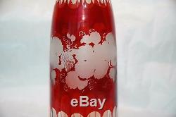 1885 Boston & Sandwich Ruby Red Stained Vintage Grape Series Wine Decanter 14