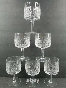 18 Moser Crystal Wine Sherbet Glasses Set Vintage Clear Bohemian Barware RARE