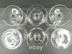 18 Moser Crystal Wine Sherbet Glasses Set Vintage Clear Bohemian Barware RARE