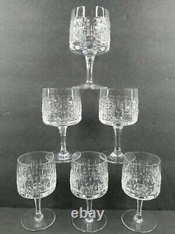 18 Moser Crystal Wine Sherbet Glasses Set Vintage Clear Bohemian Barware RARE