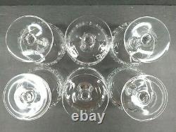 18 Moser Crystal Wine Sherbet Glasses Set Vintage Clear Bohemian Barware RARE