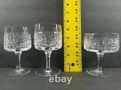18 Moser Crystal Wine Sherbet Glasses Set Vintage Clear Bohemian Barware RARE