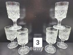 18 Pc Anchor Hocking Wexford Goblets Claret Wine Glasses Set Vintage Etched Lot