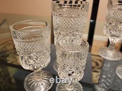 18 Vintage Anchor Hocking Wexford Stemmed Water, Wine and Shot Glasses