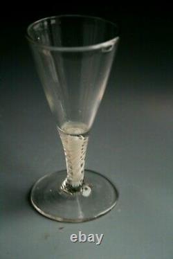 18th Century Glass With Double Opaque Twist Stem