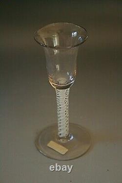 18th Century Glass With Double Series Opaque Twist Stem