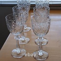 1940's EXQUISITE BEAUTIFUL American Crystal Stemware ROCK SHARPE Wine Glasses
