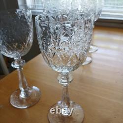 1940's EXQUISITE BEAUTIFUL American Crystal Stemware ROCK SHARPE Wine Glasses