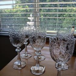 1940's EXQUISITE BEAUTIFUL American Crystal Stemware ROCK SHARPE Wine Glasses