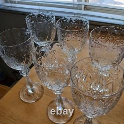 1940's EXQUISITE BEAUTIFUL American Crystal Stemware ROCK SHARPE Wine Glasses