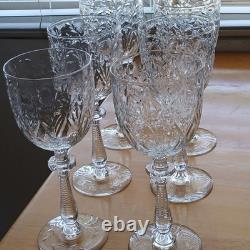 1940's EXQUISITE BEAUTIFUL American Crystal Stemware ROCK SHARPE Wine Glasses