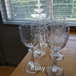 1940's EXQUISITE BEAUTIFUL American Crystal Stemware ROCK SHARPE Wine Glasses
