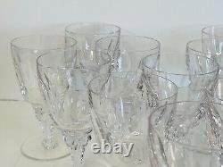 1950s Royal Leerdam Queen Juliana Glass Wine Stems-Set of 12