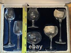 1957 Vintage Moser Club Miniature Snifters Physiognomic Toasting Set, Barware