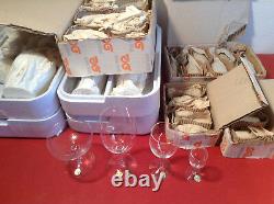 1960s 30 Piece Reizart Crystal Pasco Bavaria Germany Wine Champagne Cordials