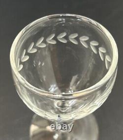 20 VTG Laurel Wreath Cut Crystal Glasses 7 Cordial/Wine, 7 Dessert, 6 Goblet