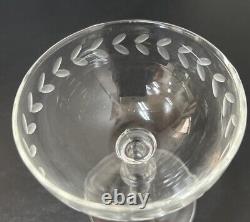 20 VTG Laurel Wreath Cut Crystal Glasses 7 Cordial/Wine, 7 Dessert, 6 Goblet